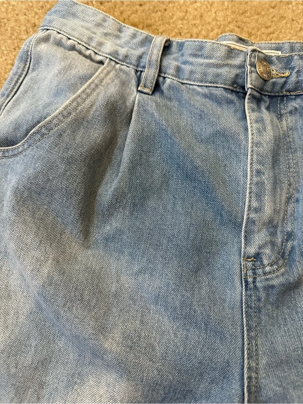 YMI Cottagecore High Rise Denim Shorts Women’s Size 11 Light Wash Jean Shorts